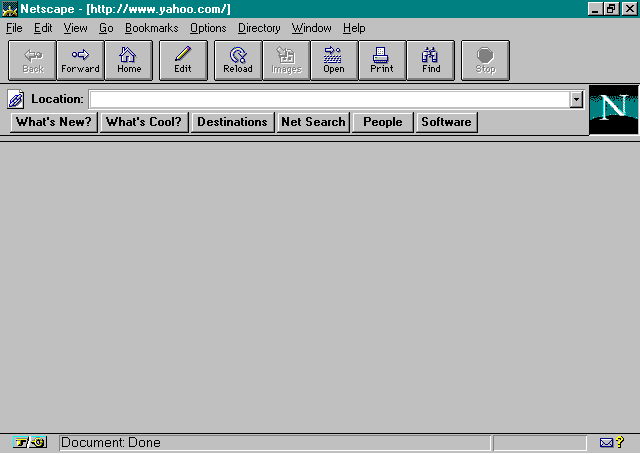 schermata di netscape